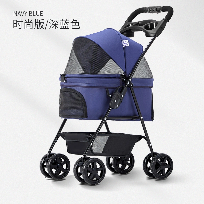 Classic Quality Outdoor Dog Trolley 4-Wheels Pet Color Stroller