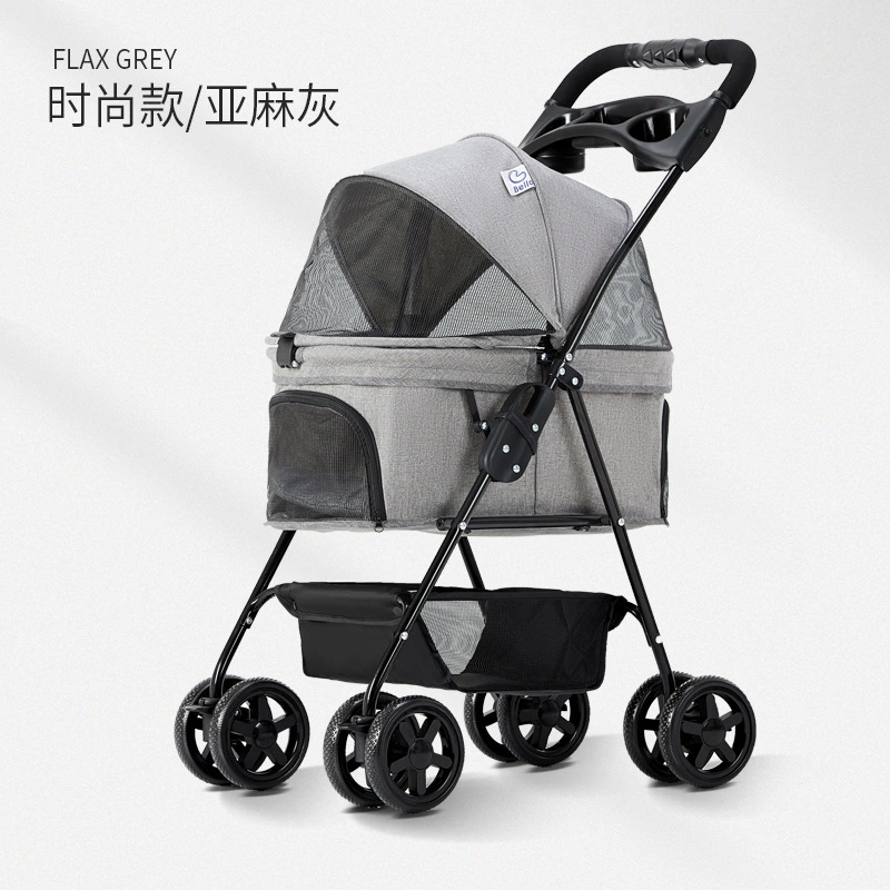 Classic Quality Outdoor Dog Trolley 4-Wheels Pet Color Stroller