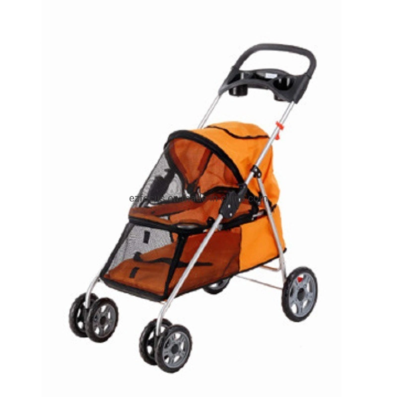 Pet Buggy Stroller Trolley Easy Folding Water Resistant Carrier Cart Wbb16678