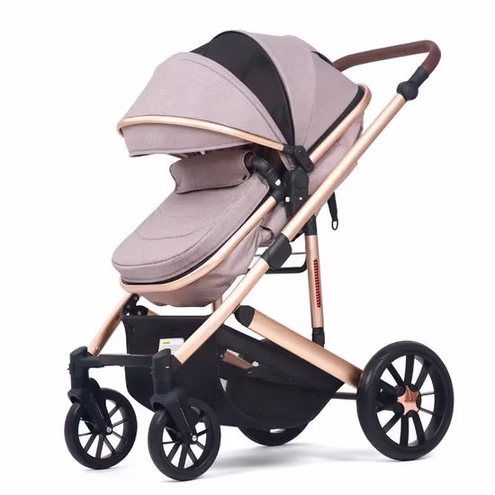 Al Alloy Safe Baby Stroller Folding Baby Buggy 3