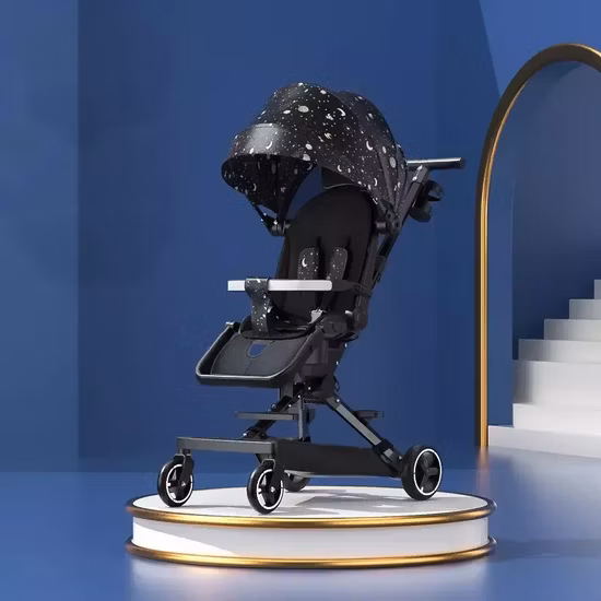 Baby Four Wheel Folding Sit Down High View Stroller Portable Two-Way Baby Stroller Hot Selling High Quality Baby Stroller