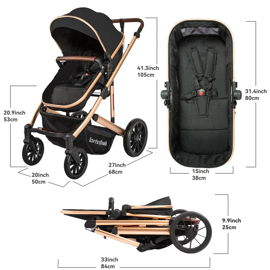 Baby Stroller Travel System 3 in 1 with Car Seat
