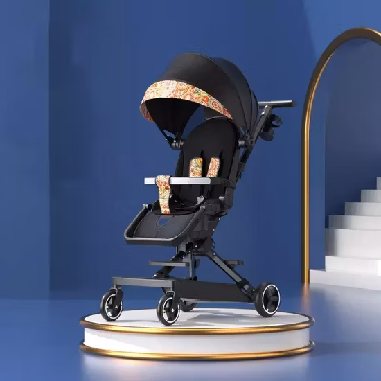 Baby Four Wheel Folding Sit Down High View Stroller Portable Two-Way Baby Stroller Hot Selling High Quality Baby Stroller